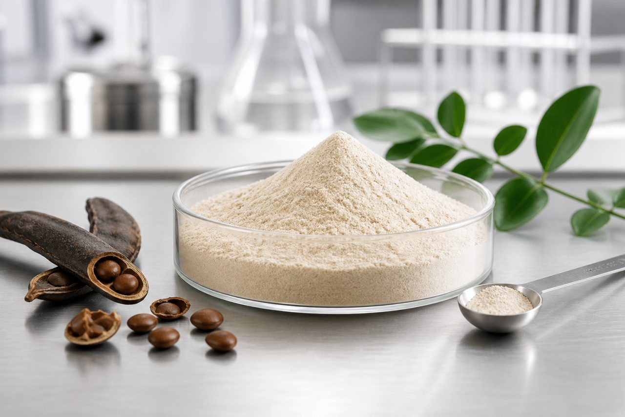 Goma de tara para formulações alimentares e industriais